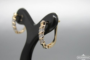 Auskarai su deimantais - DAU002