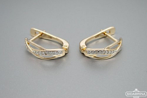 Auskarai su deimantais - DAU006