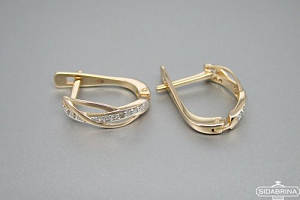 Auskarai su deimantais - DAU006