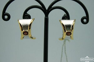 Auskarai su granatais - AUM590