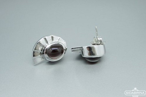 Auskarai su korundu - AUM2035