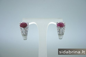 Auskarai su natūraliais akmenimis - AUM389