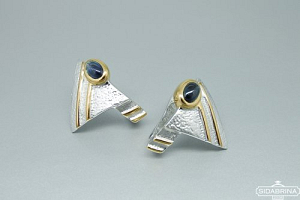 Auskarai su safyrais - AUM1584