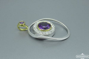 Pakabukas su ametistu - PAM411