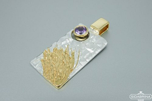 Pakabukas su ametistu - PAM510