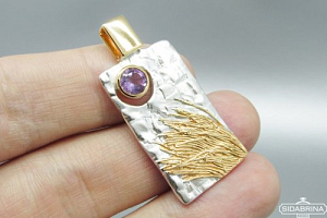 Pakabukas su ametistu - PAM510