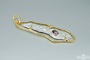 Pakabukas su ametistu - PAM655