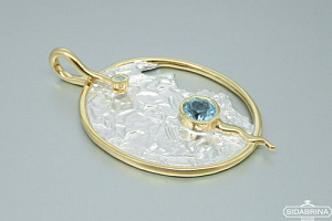 Pakabukas su topazu - PAM503