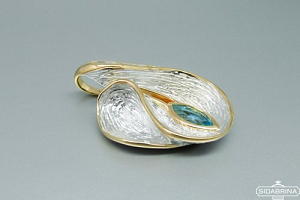 Pakabukas su topazu - PAM708