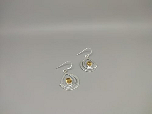 Sidabriniai auskarai su citrinu - AUM2425