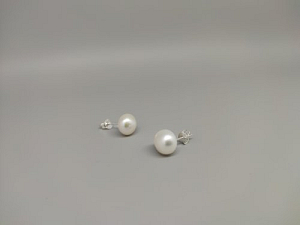 Sidabriniai auskarai su kultivuotu perlu - AUM2421