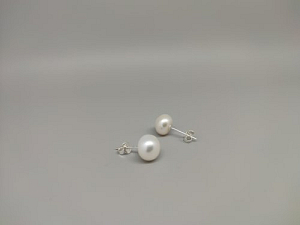 Sidabriniai auskarai su kultivuotu perlu - AUM2421