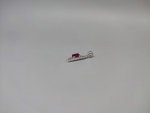 Sidabrinis pakabukas su korundu- PAM910