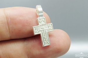 Sidabrinis vyriškas sentikių kryželis - KR086