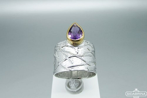 Žiedas su ametistu - ZDM1187
