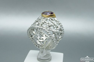 Žiedas su ametistu - ZDM602