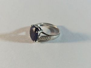 Žiedas su korundu - ZDM1632