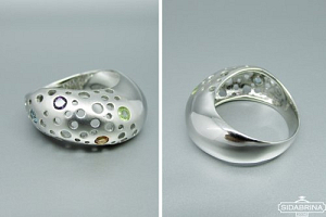 Žiedas su natūraliais akmenimis - ZDM1286