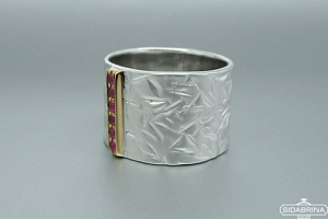 Žiedas su rubinais - ZDM714