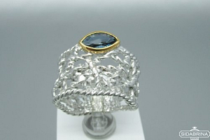 Žiedas su topazu - ZDM959