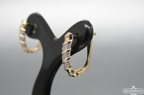 Auskarai su deimantais - DAU002