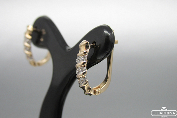 Auskarai su deimantais - DAU002