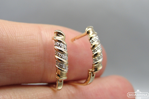 Auskarai su deimantais - DAU002