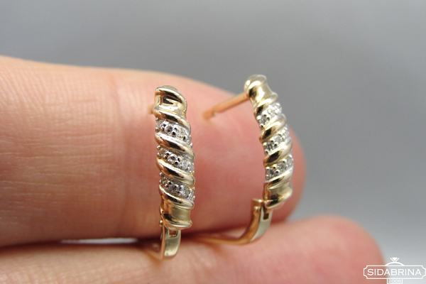 Auskarai su deimantais - DAU002