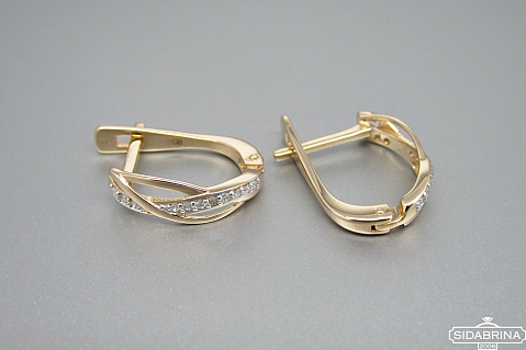 Auskarai su deimantais - DAU006