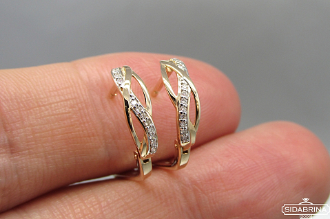 Auskarai su deimantais - DAU006