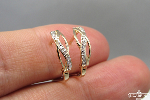 Auskarai su deimantais - DAU006