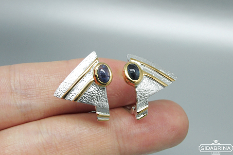 Auskarai su safyrais - AUM1584