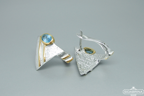 Auskarai su topazu - AUM1506