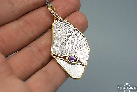 Pakabukas su ametistu - PAM294