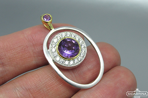 Pakabukas su ametistu - PAM411