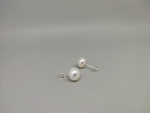 Sidabriniai auskarai su kultivuotu perlu - AUM2421