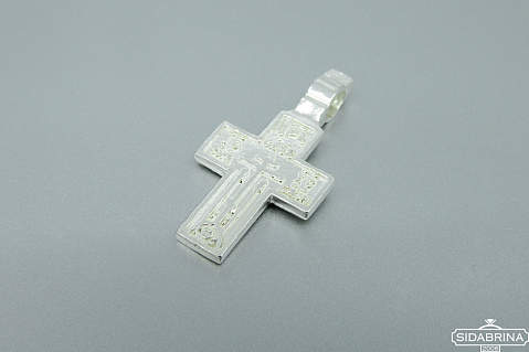 Sidabrinis vyriškas sentikių kryželis - KR086