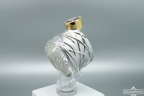 Žiedas su ametistu - ZDM1187