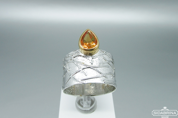 Žiedas su citrinu - ZDM1188