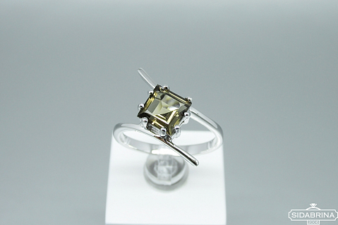 Žiedas su dūminiu kvarcu - ZDM1356