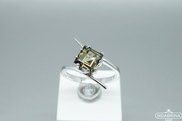 Žiedas su dūminiu kvarcu - ZDM1356