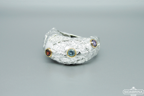 Žiedas su natūraliais akmenimis - ZDM1291