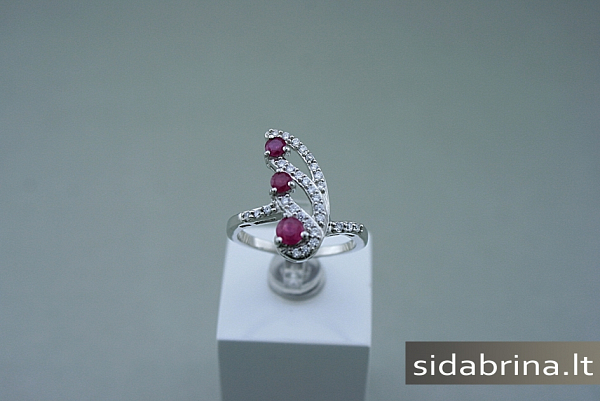 Žiedas su natūraliais akmenimis - ZDM350