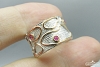 Žiedas su rožiniais safyrais - ZDM1009