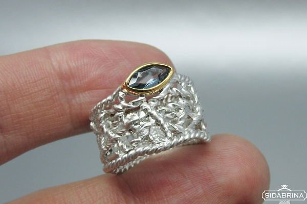 Žiedas su topazu - ZDM959