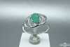 Žiedas su berilu-smaragdu - ZDM582