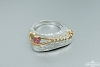 Žiedas su rožiniu safyru - ZDM972