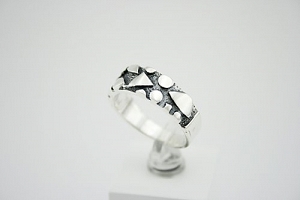 Tamsinto sidabro žiedas - ZDV037