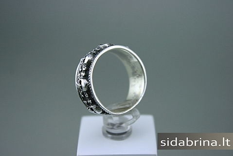 Apvalus sidabrinis žiedas - ZDV057