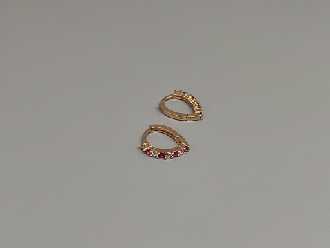 Auksiniai auskarai su cirkoniu - AUA195